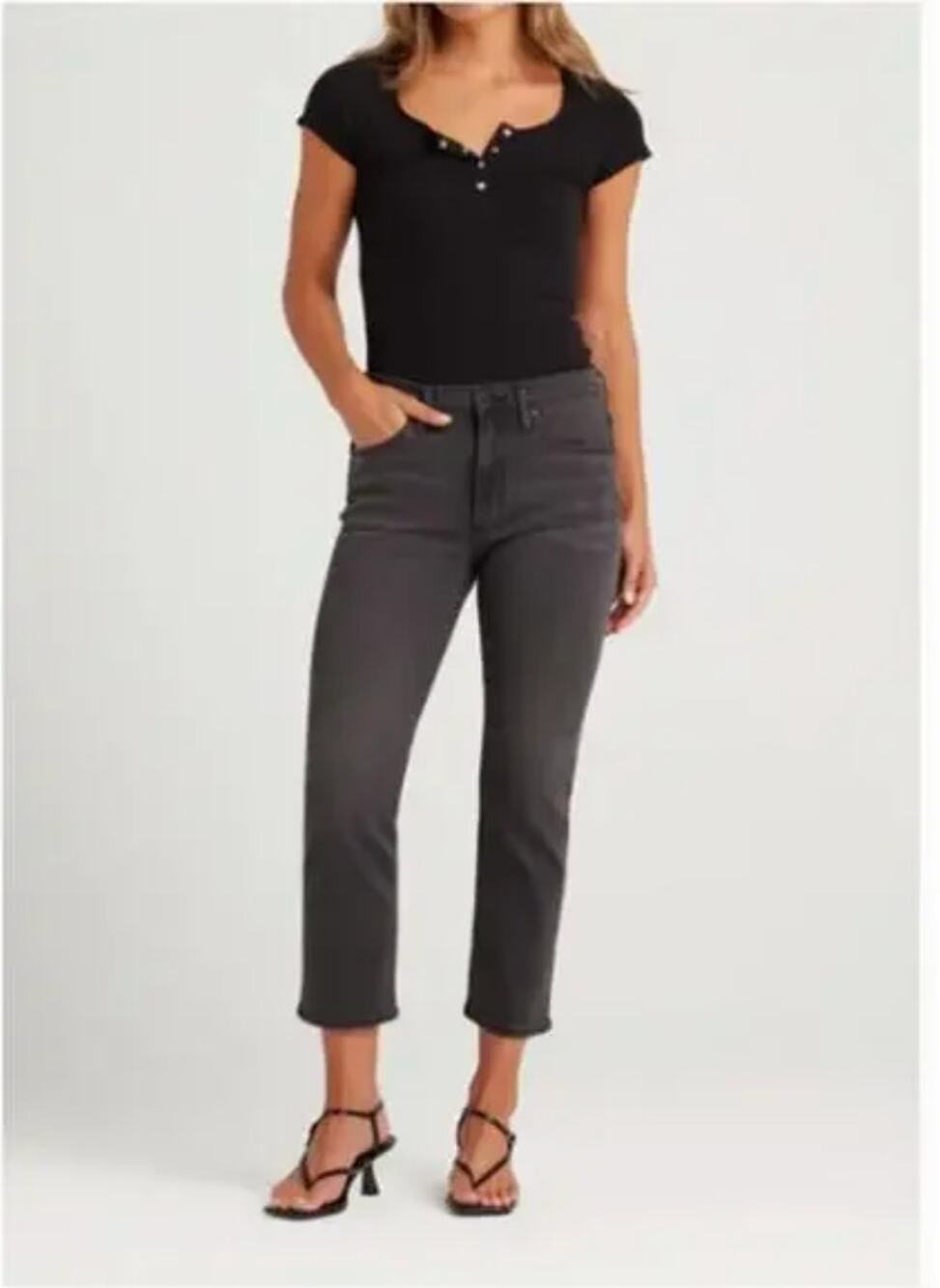 EDWIN NWT Evereve Elin Crop Denim Jean in Knight Rider // 26